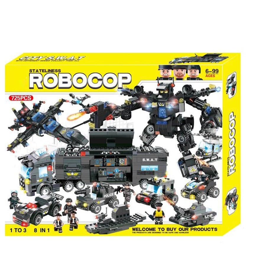 Lego Ghép Hình Đội Đặc Nhiệm SWAT CITY 8IN1 1102PCS SP619