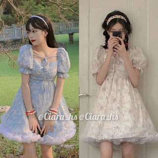 [Có Ảnh Thật - Order Hàng Loại 1] (T2) Váy đầm Công chúa ánh kim tuyến lấp lánh thắt nơ màu xanh vàng dáng xòe loại đẹp.