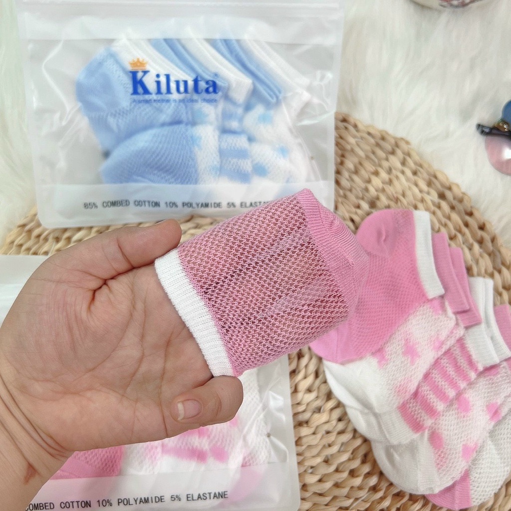 SET 5 Đôi Tất Lưới Cổ Ngắn Cho Trẻ Sơ Sinh Cho Bé Trai Bé Gái 0-2 Tuổi