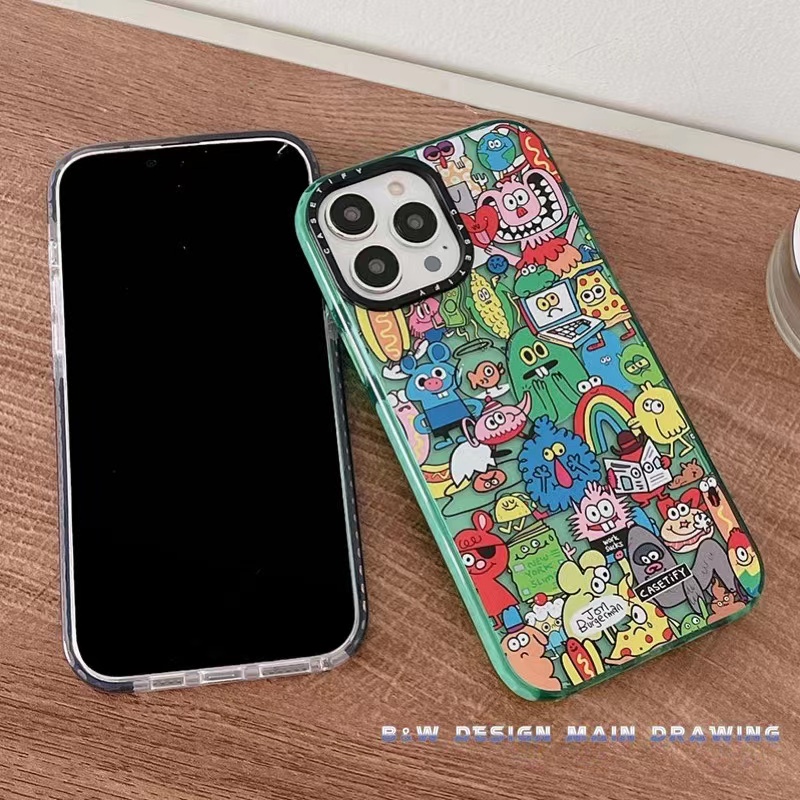 Ốp Điện Thoại Mềm Trong Suốt In Hoạt Hình Quái Vật Cho iPhone 14 13 12 11 Pro MAX 14Plus IX XS MAX XR 7 8 Plus