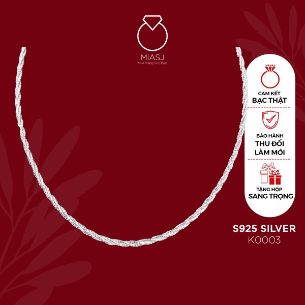 Kiềng cổ nữ Bạc Ý S925 cao cấp sang trọng nhiều kiểu | MIASJ Trang sức bạc