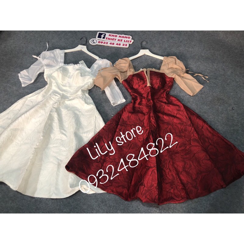 ĐẦM GẤM PHỐI TAY VOAN SIÊU XINH  ( ảnh và video thật 1000%)