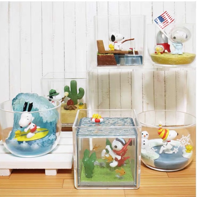 Bộ mô hình Rement Snoopy Happy Terrarium