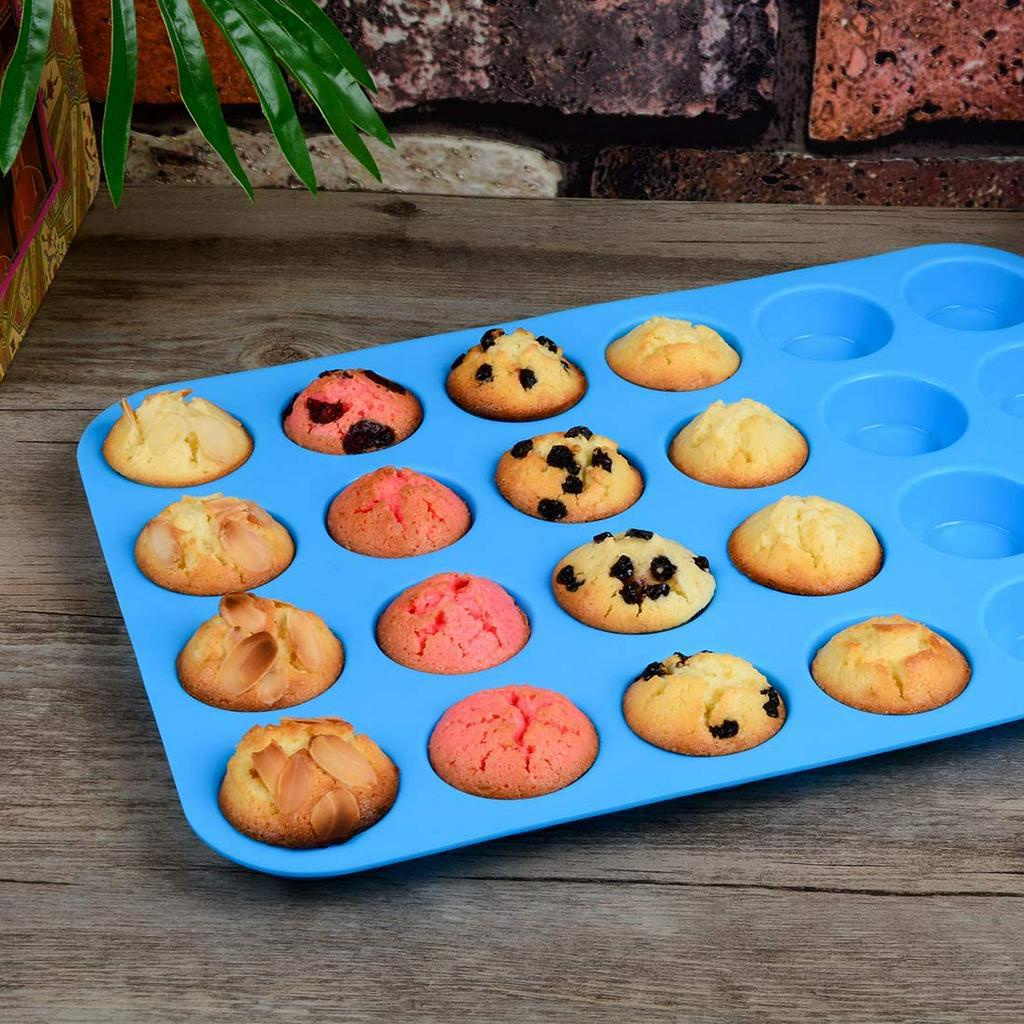 Khuôn Bánh ANAEAT Chất Liệu Silicon Với 24 Mini Ô Dùng Làm Bánh Muffin/Cookies/Cupcake Dịp Giáng Sinh DIY