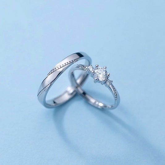 Nhẫn đôi bạc Tiệm bạc 21 Centimeters Much Love (Bán theo chiếc)