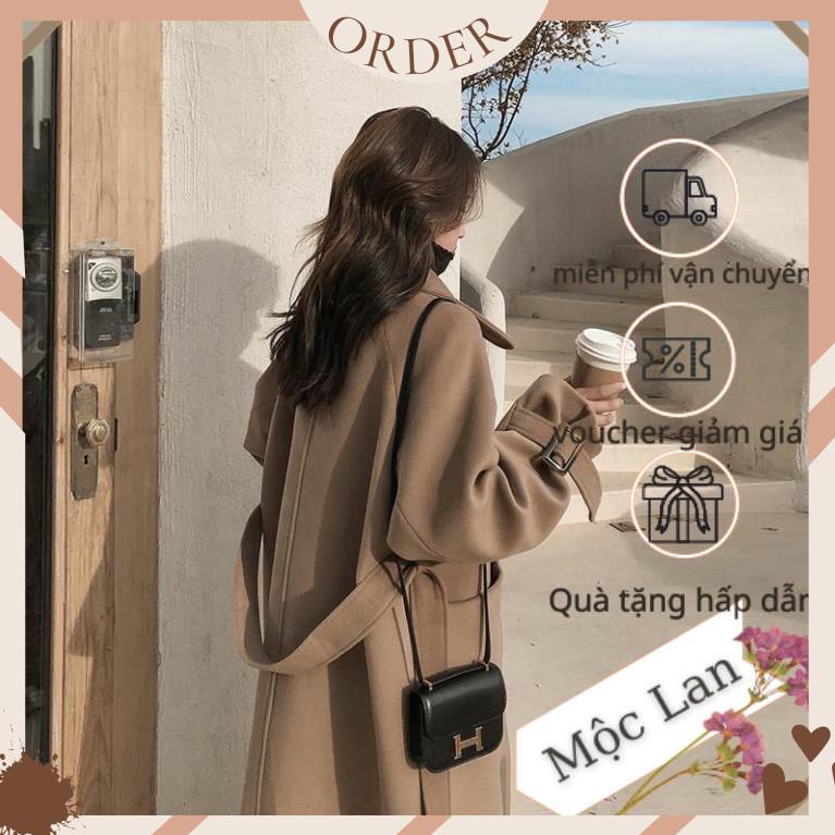 (MộcLan ORDER) Áo dạ nữ dáng dài 2 lớp dày dặn kèm đai phong cách thời trang Hần Quốc (kèm video tự quay) | BigBuy360 - bigbuy360.vn