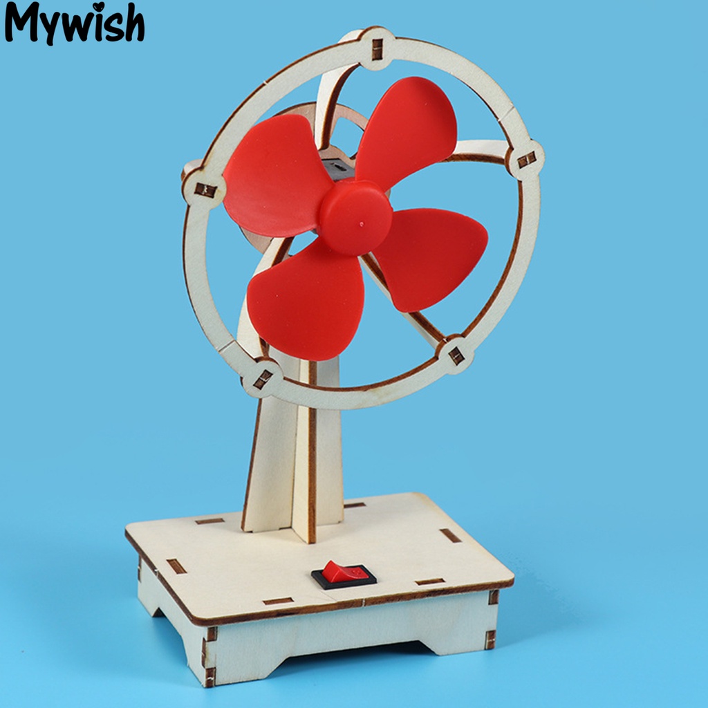 mywish Eco-friendly Science Fan Kit Kids Assembly Fan Model Parent-children Interaction for Kids
