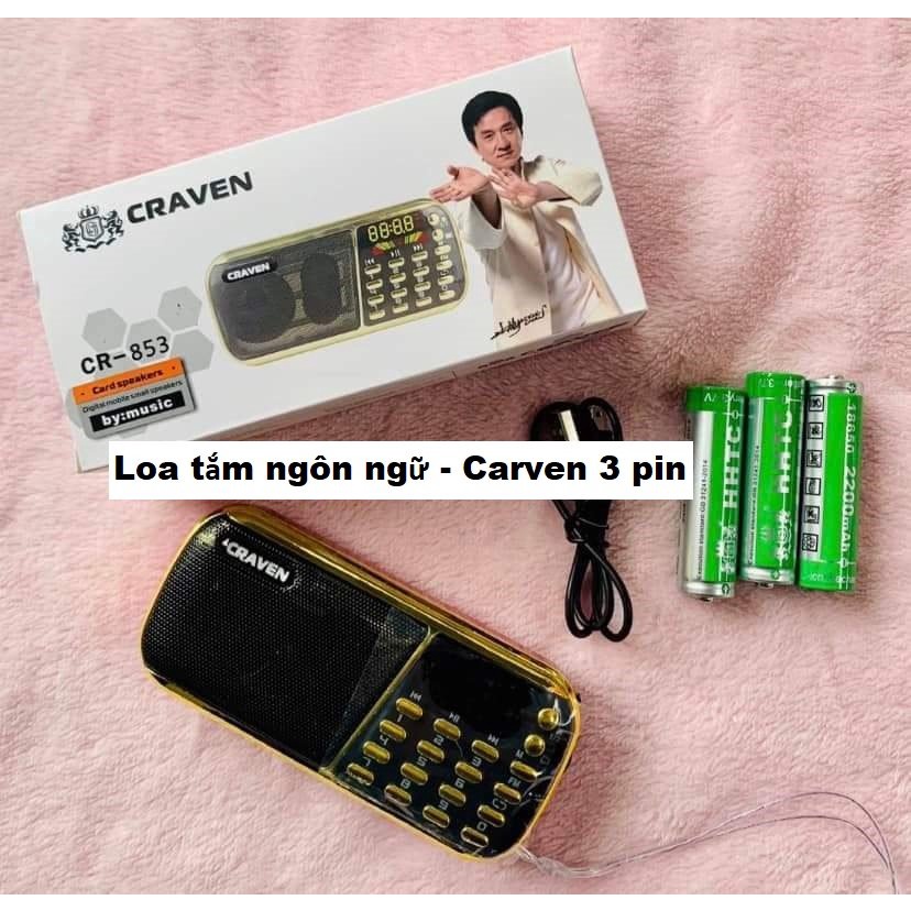 Loa Đài Craven nghe thẻ nhớ, USB, FM, Máy nghe nhạc mini Tắm Ngôn Ngữ Caraven CR 853
