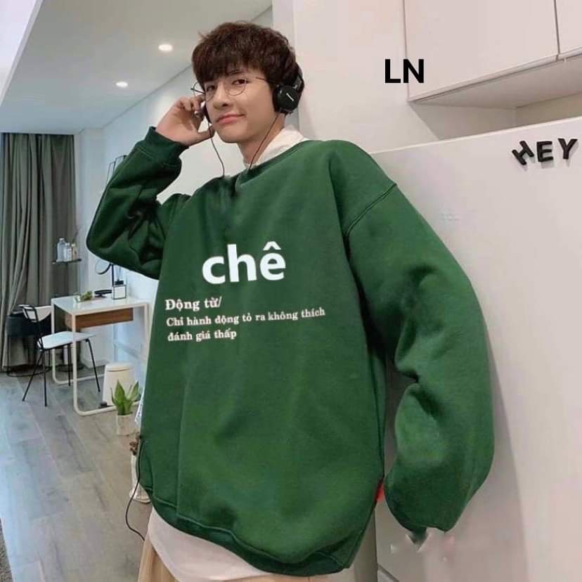 Áo nỉ Sweat in chữ chê-5L0N