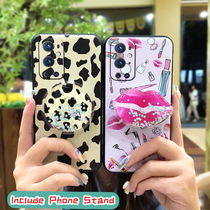 Fashion Design Anti-dust Phone Case For One Plus 9Pro/1+9 Pro foothold Shockproof Back Cover phone stand holder