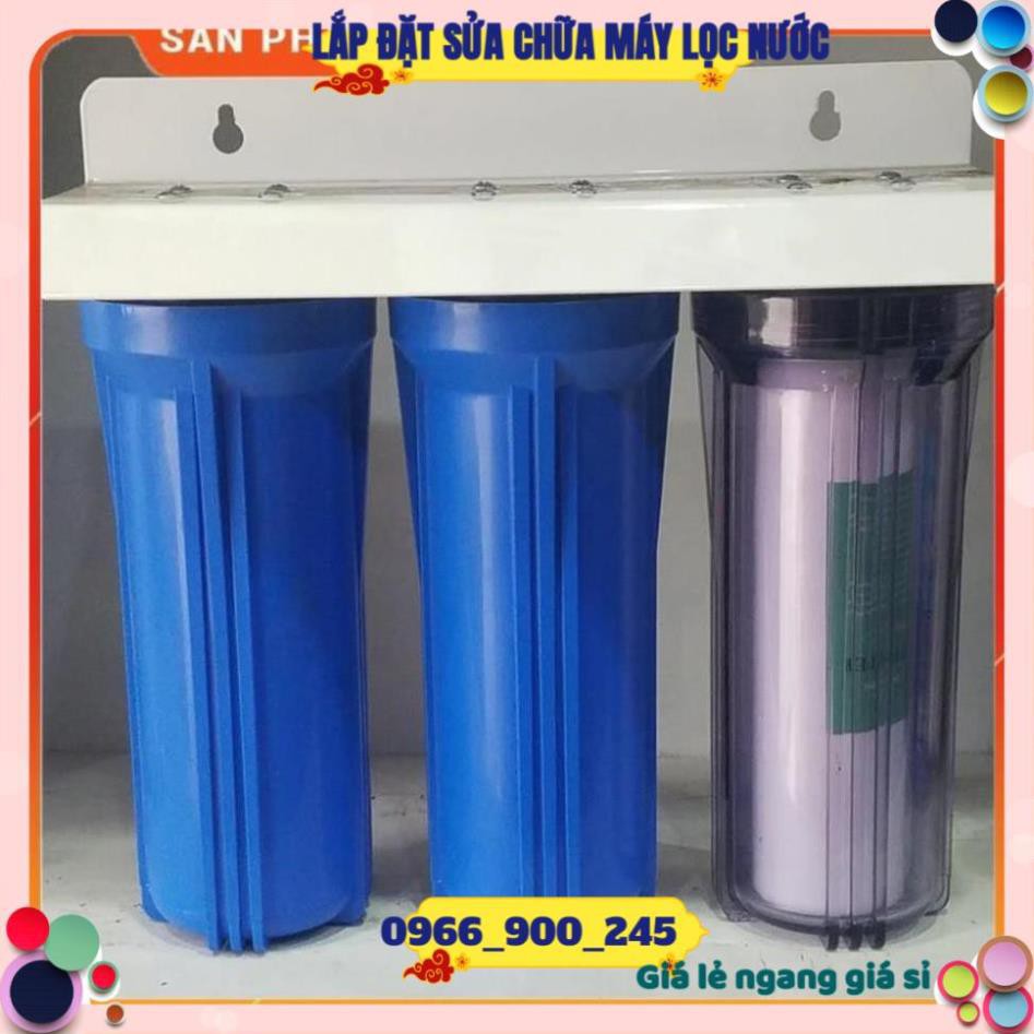 Bộ Lọc Nước Thô Đầu Nguồn 10inch  👉 Bộ Lọc Trước Máy Kiềm Có Lõi  👉 Bộ Lọc Đầu Nguồn Ren 21