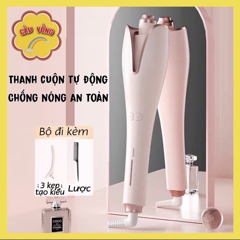 Máy uốn tóc xoăn tự động chất liệu gốm sứ đường kính uốn 28mm