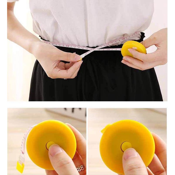 DUNEA Thước đo thu tự động cho bé gái chất liệu nhựa dài 1.5m