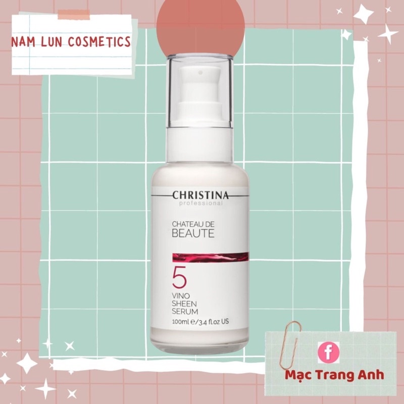 Serum dưỡng ẩm , căng bóng da   Christina Vino Sheen Serum
