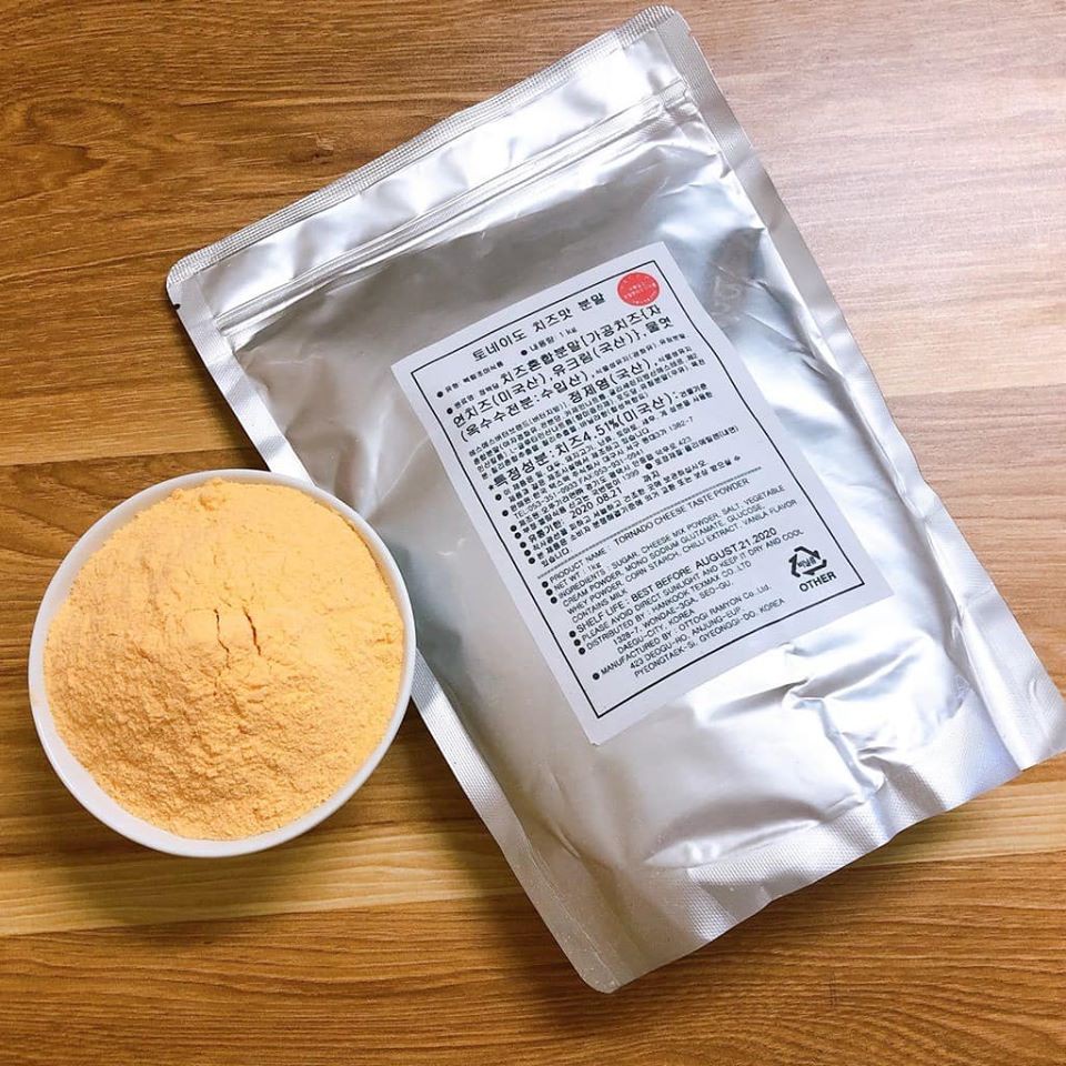 Bột phô mai Cheddar Cheese Powder - Bột phô mai lắc nguyên chất gói 100G