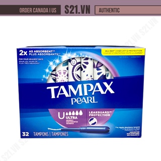 Băng vệ sinh tampon tampax pearl size ultra 5 giọt 32 chiếc