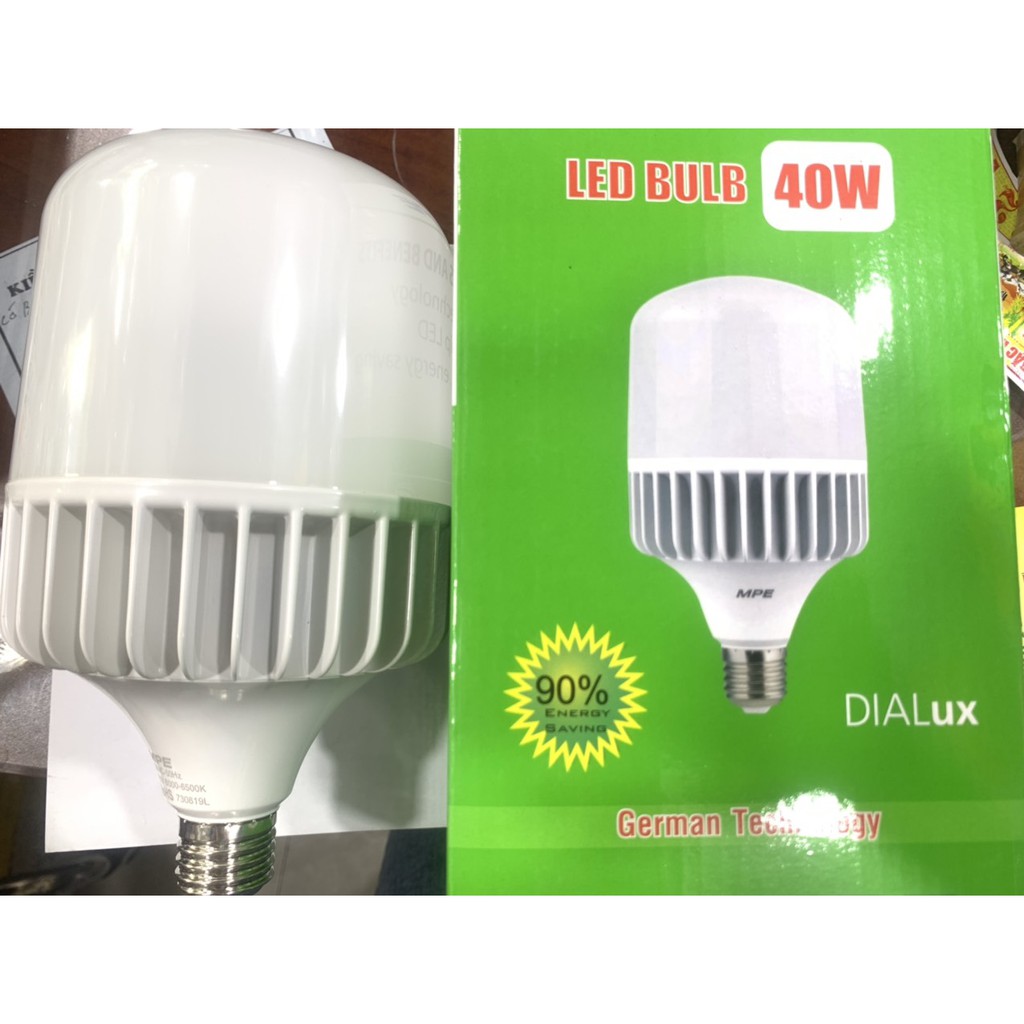 Bóng đèn Led búp trụ MPE- bóng Led trụ 20w 30w  mpe thân nhôm ánh sáng trắng [CHÍNH HÃNG]
