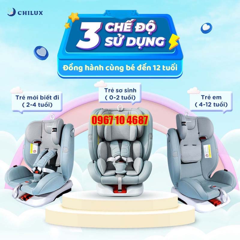 Ghế ngồi ôtô cho bé CHILUX ROY 360 An toàn, tiện lợi cùng bé đồng hành trên mọi nẻo đường