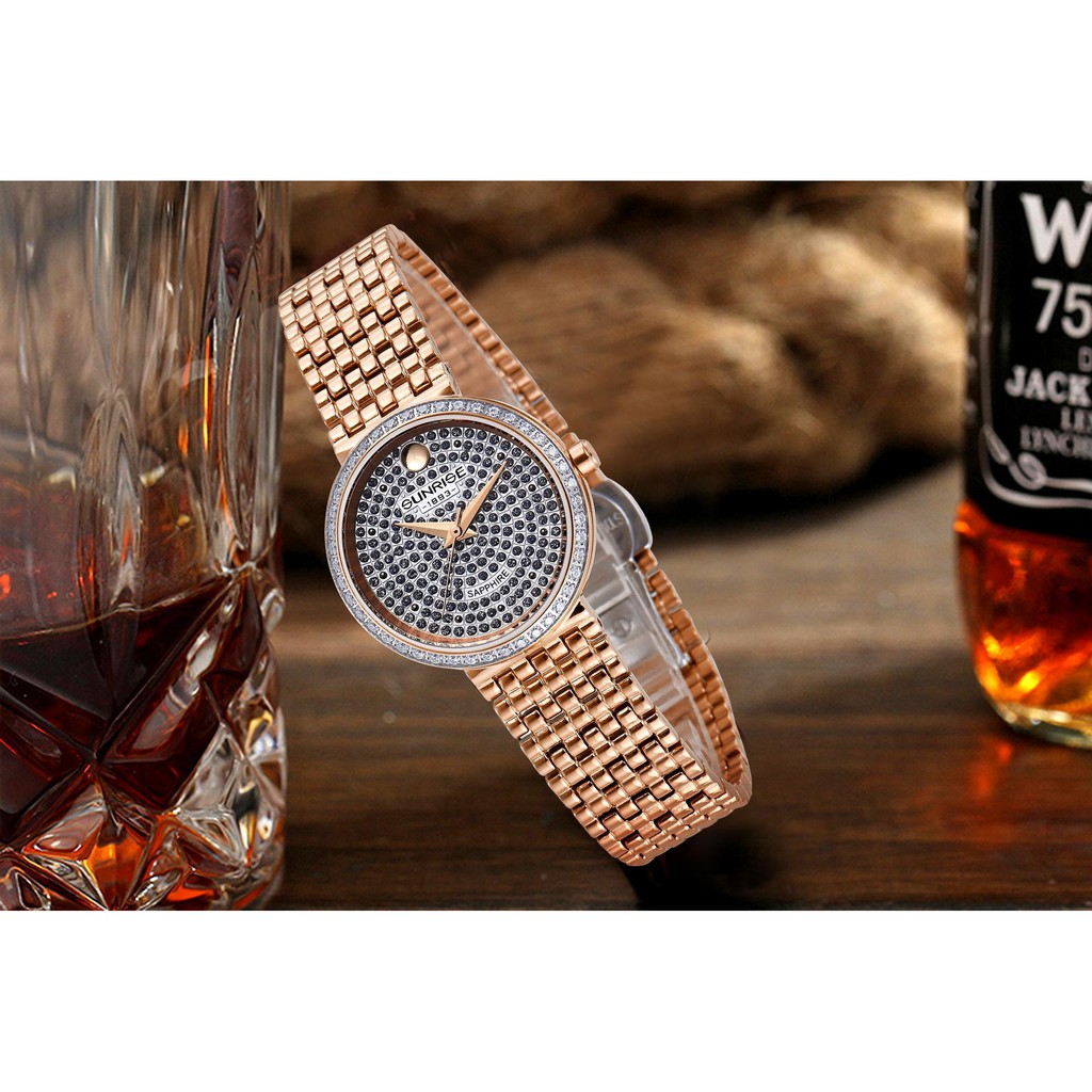 Đồng hồ nữ mặt kính sapphire Sunrise 9807AA SL9807