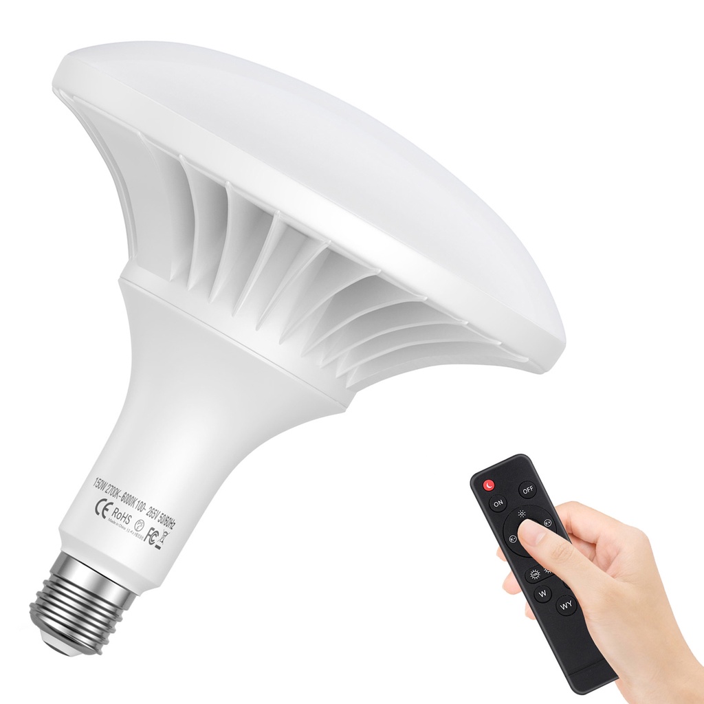 Bóng đèn led Andoer 150W 3000K-6500K tiết kiệm năng lượng kèm điều khiển từ xa