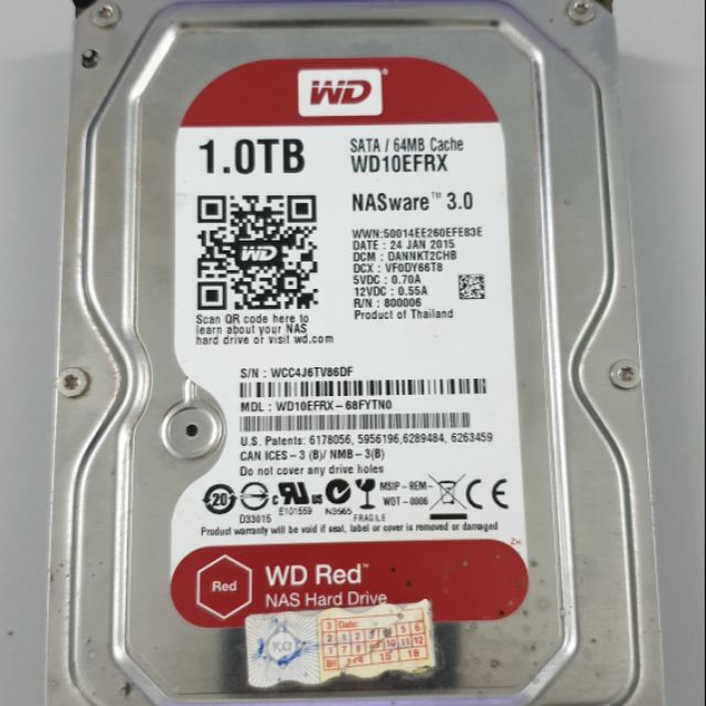 Ổ Cứng HDD 1T WD10EFRX đỏ (WD Red 1T)