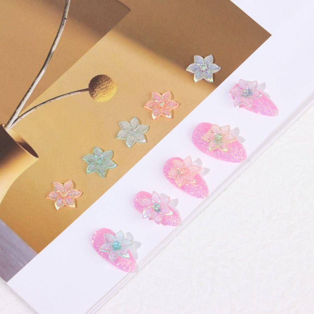 MELODG Set 100 Hạt Nhựa Nhiều Màu Trang Trí Móng Tay Charms