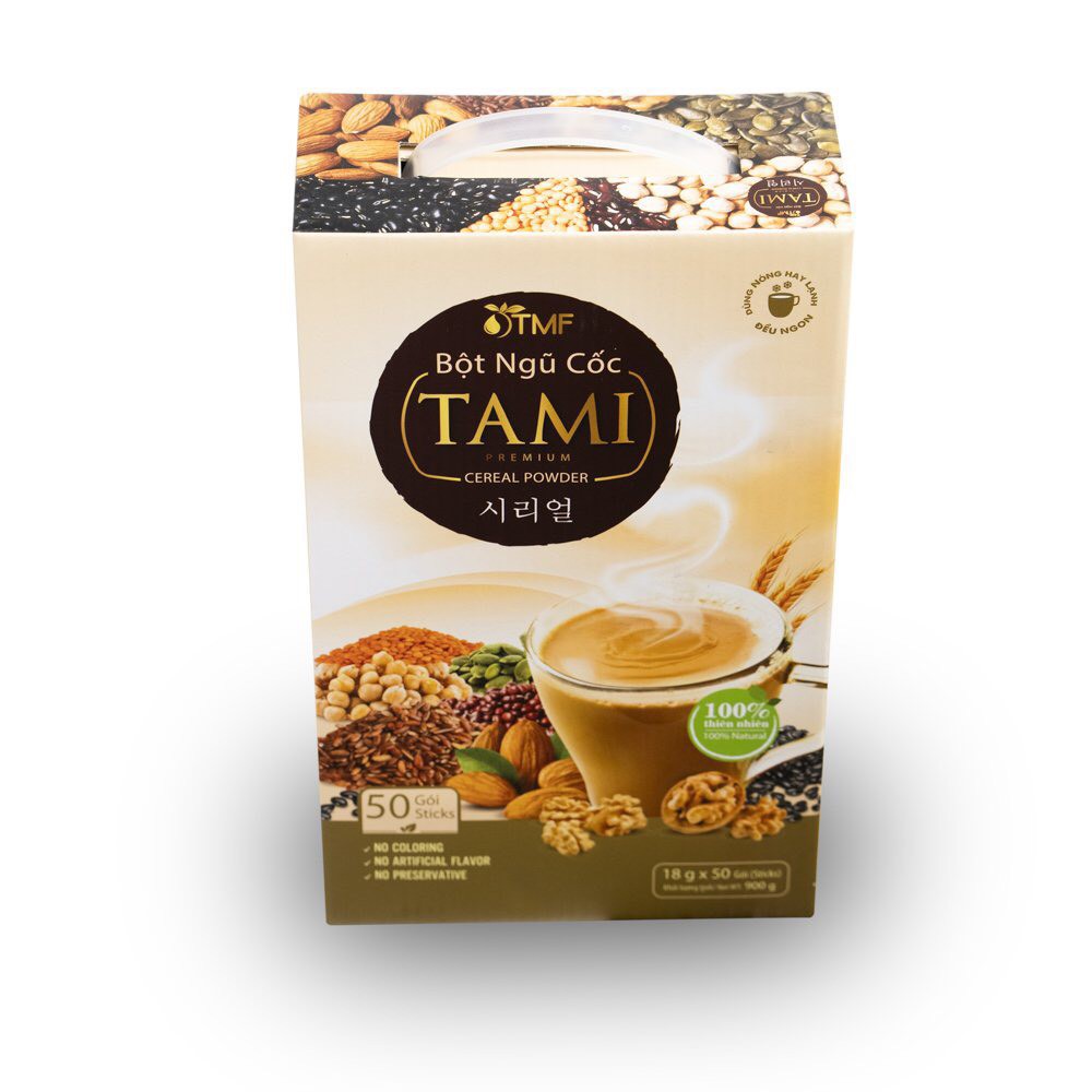 [Mã 252FMCGSALE giảm 8% đơn 500K] BỘT NGŨ CỐC DINH DƯỠNG TAMI 900 GRAM 50 GÓI