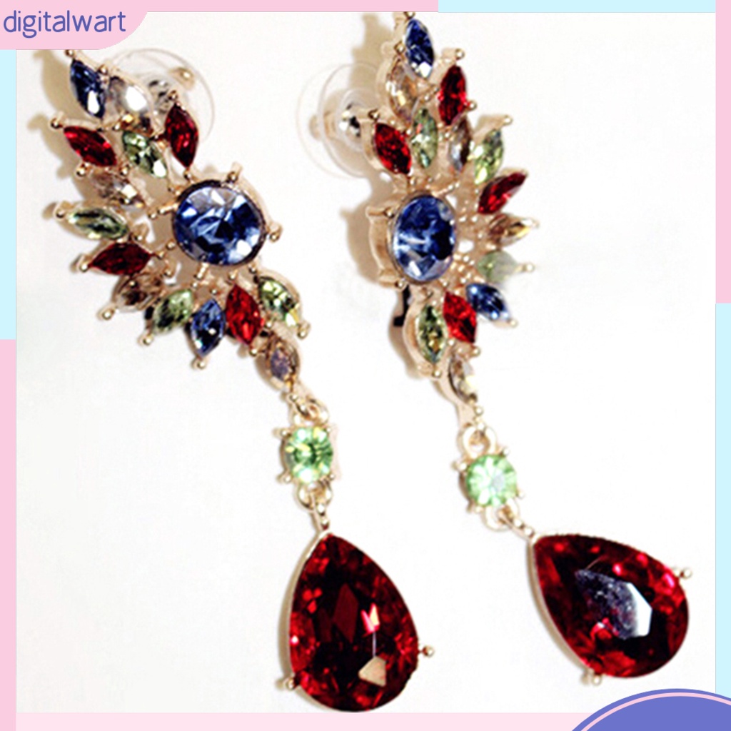 Đôi Khuyên Tai Dáng Dài Hình Đôi Cánh Đính Đá Thời Trang Dành Cho Nữ