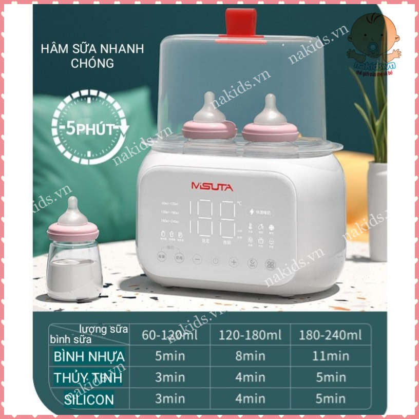 Máy Hâm Sữa, Thức Ăn - Máy Tiệt Trùng Bình Sữa, Dụng Cụ Gặm Nướu Đồ Chơi Cho Bé Chính Hãng Misuta