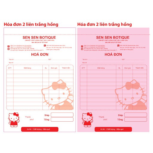 In Hóa Đơn, Phiếu Thu, Order 1 liên, 2 liên, 3 liên theo yêu cầu