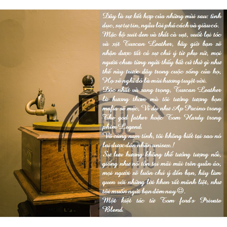 Mẫu thử nước hoa Tomford Tuscan Leather 05/10ml | Thế Giới Skin Care