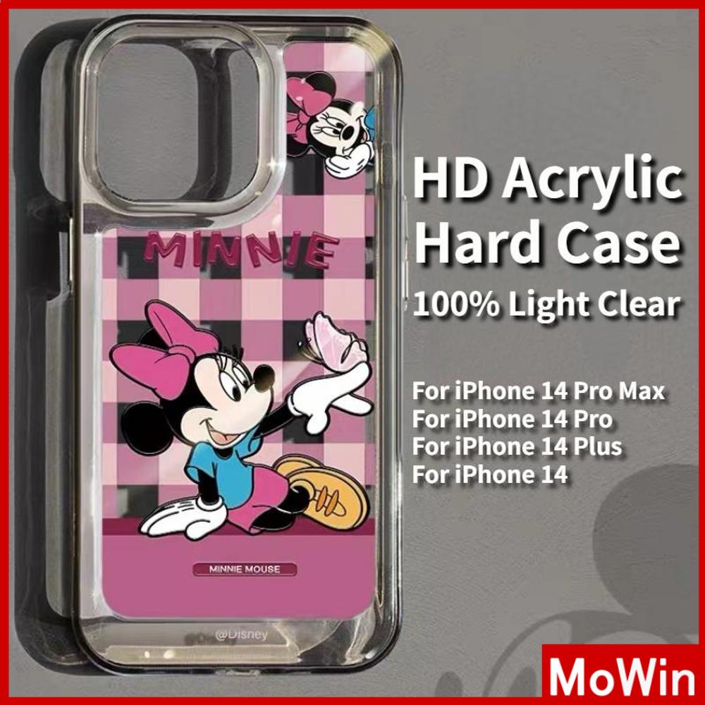 iPhone Case HD Acrylic High Quality Hard Case Clear Case Metal Button Protection Camera Shockproof Cartoon Cute Compatible For iPhone 14 Pro Max 14 Plus 13 Pro Max 12 11 XR 7Plus