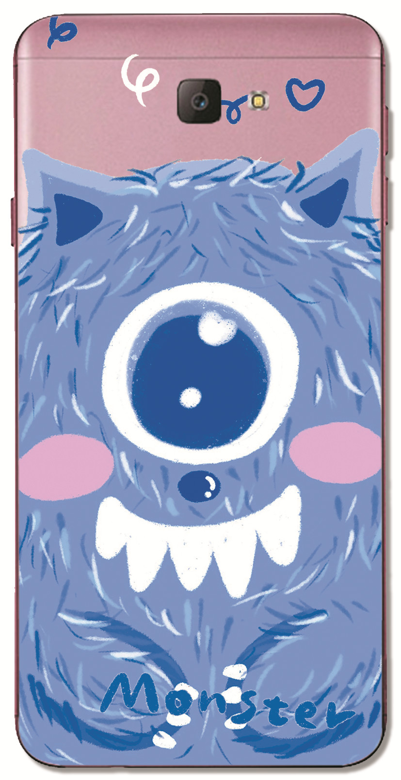 Samsung Galaxy A7 A5 A3 2017/A720 A520 A320 A6S A8S A9 A8 Star INS Cute Cartoon Big eyes Monster Clear Soft Silicone TPU Phone Casing Lovely Furry monster Case Back Cover Couple
