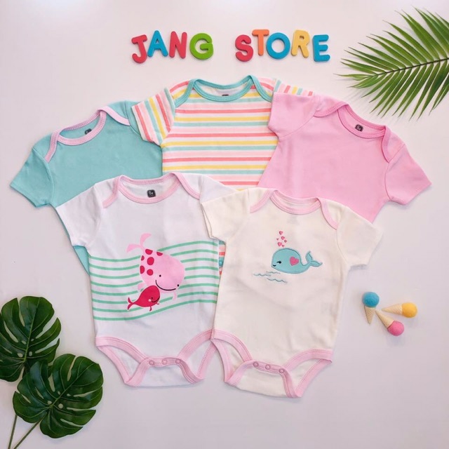 Set 5 bộ body siêu mềm mịn cho bé