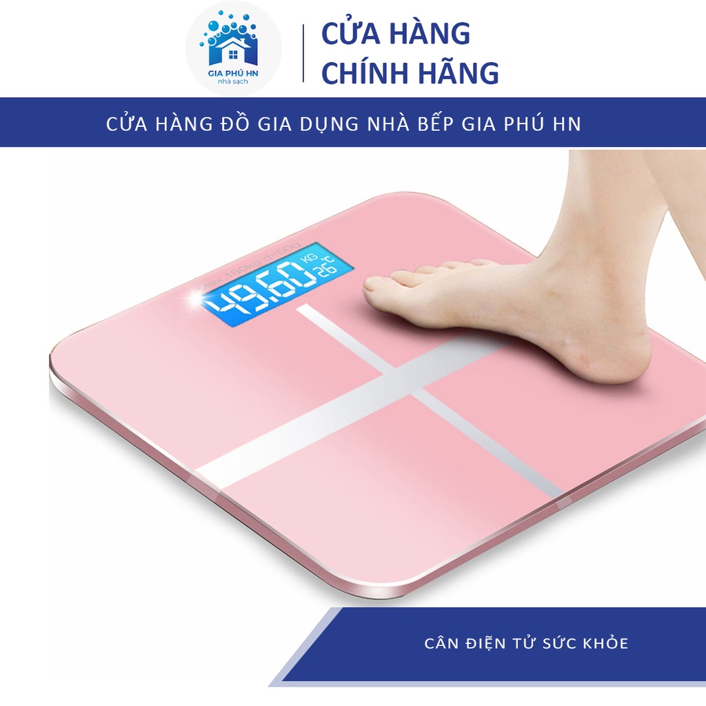 Cân Điện Tử Sức Khỏe, Cân Điện Tử Gia Đình Mini Tiện Lợi, Bền Đẹp, Độ Chính Xác Cao, Bảo Hành 12 Tháng