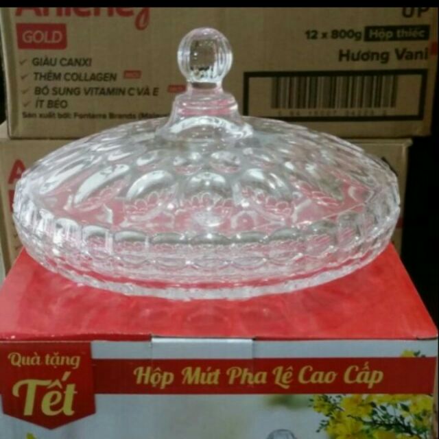 Khay mứt thủy tinh