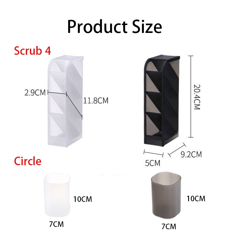 Kệ đựng bút và dụng cụ trang điểm để bàn đa năng 4 ngăn kiểu Muji