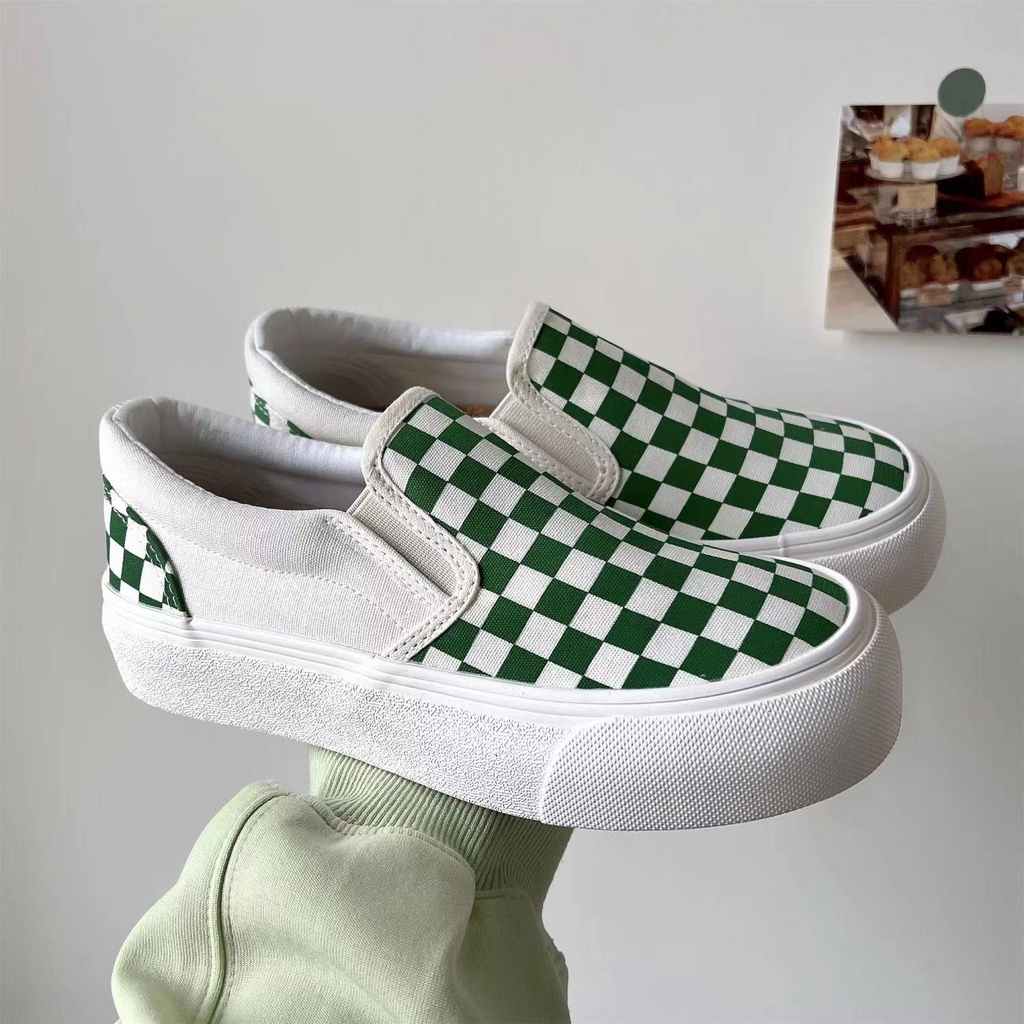 Giày Lười Vải Canvas Mũi Tròn Đế Dày Phong Cách Retro Hồng Kông Dễ Thương Thời Trang Mùa Hè 2022 Cho Nữ