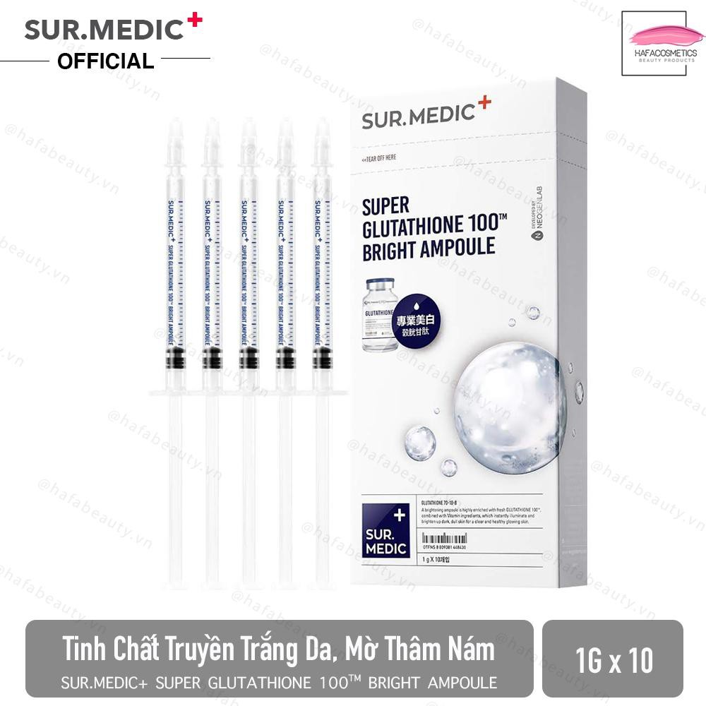 Combo 5 ống Tinh Chất Truyền Trắng Da Sur.Medic+ Super Glutathione 100TM Bright Ampoule 1g
