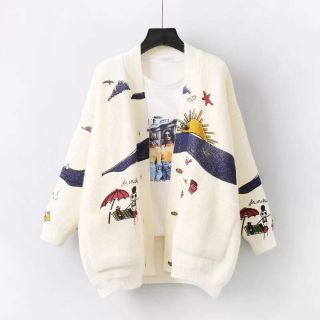 Áo Cardigan len họa tiết