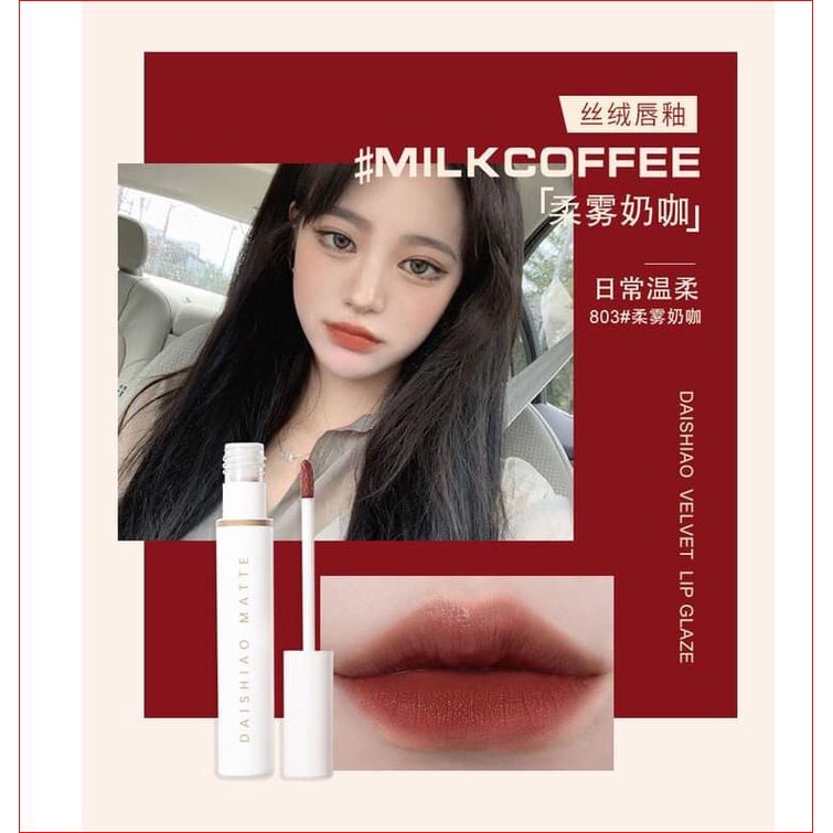 Set 4 Son Kem Lì LOOK BOOK DAISHIAO LACE Lipglaze Velvet-Lutamaly-set son môi lì không trôi đẹp nội địa trung