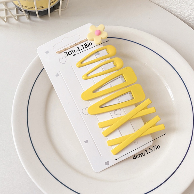 Set 7 Kẹp Tóc Đơn Giản Màu Sắc Ngọt Ngào Cho Nữ