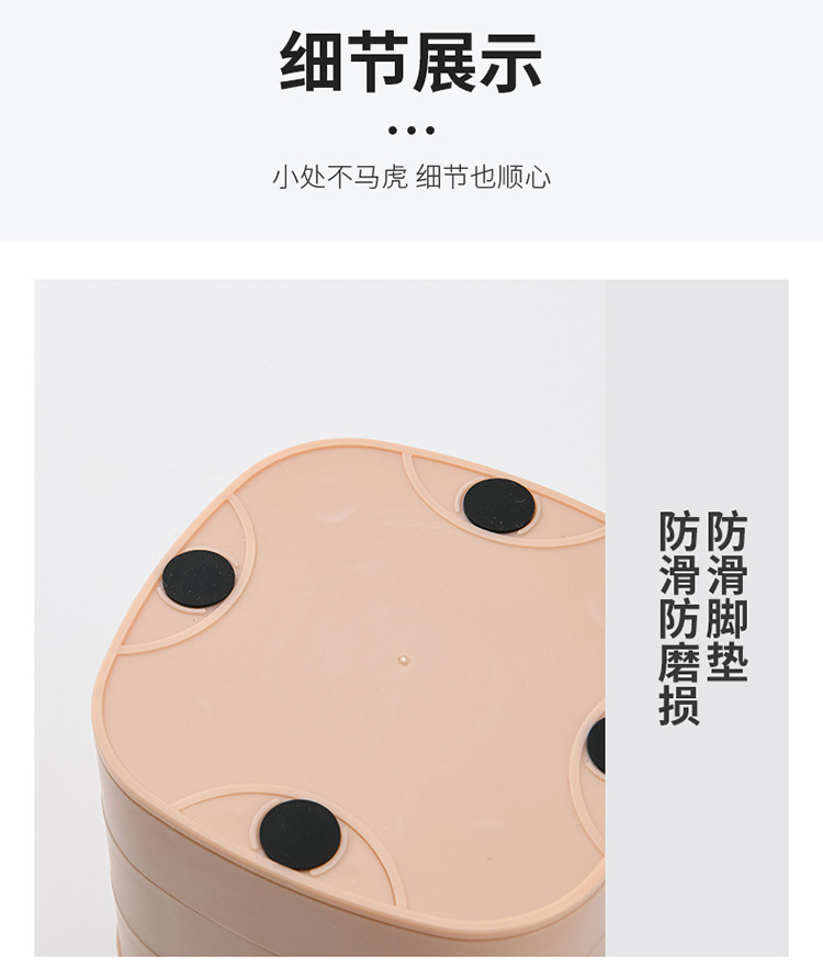 Hộp đựng mỹ phẩm để bàn nhiều ngăn có thể xoay tiện dụng