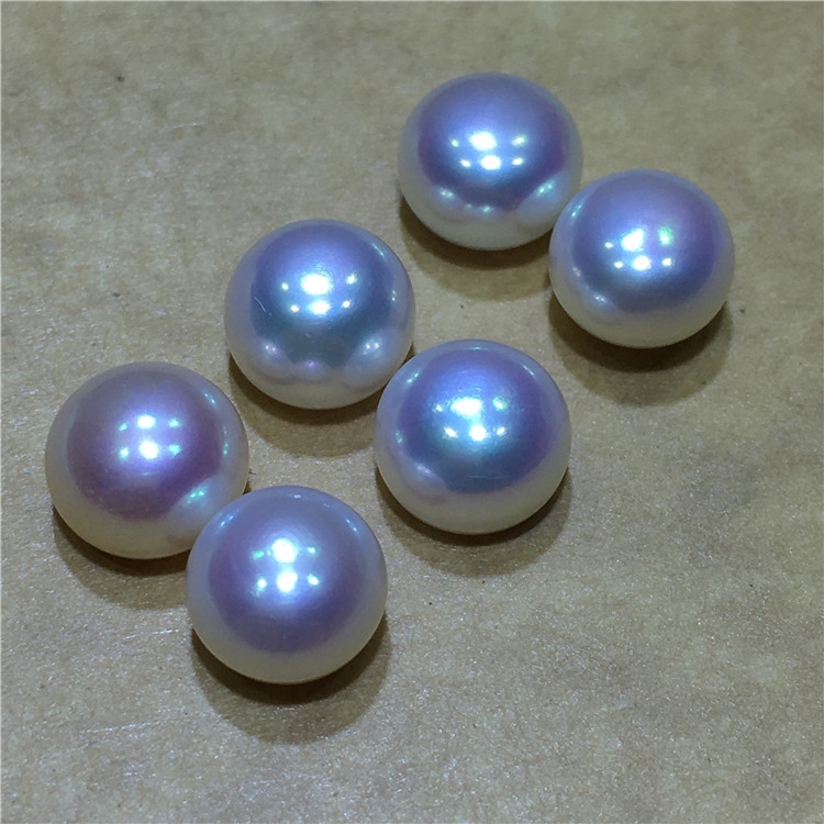 6A cấp nước ngọt tự nhiên hạt ngọc trai bánh mì hạt trần gương chói hoàn hảo hình bán nguyệt hạt ngọc trai bánh mì