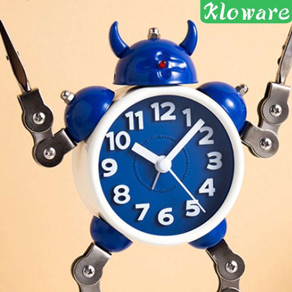 [Kloware] Đồng Hồ Báo Thức Để Bàn Không Gây Tiếng Ồn Hình Robot