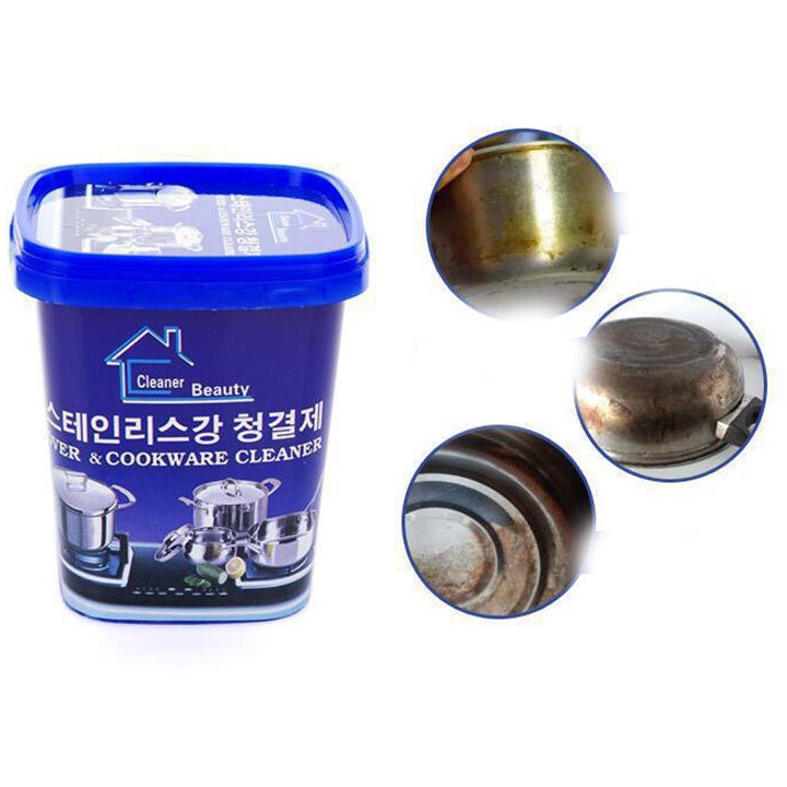 Kem cọ rỉ sét nhọ xoong nồi chảo tẩy Đánh bóng inox vòi sen bồn rửa bát Hàn Quốc