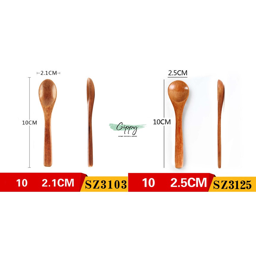 Thìa gỗ, dĩa gỗ Nhật Bản nhiều size - Phụ kiện chụp ảnh - Gippy Decor