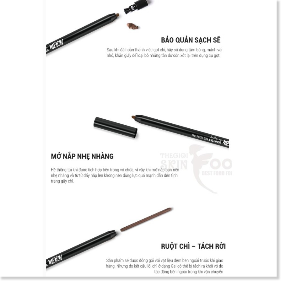 [Mã giảm giá Mỹ phẩm chính hãng] Chì Kẻ Mắt Lâu Trôi Merzy Another Me The First Gel Eyeliner 0.5g