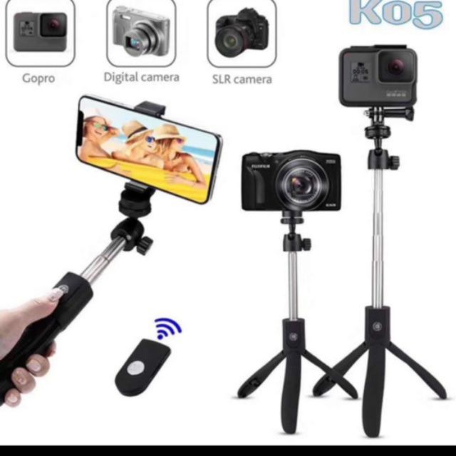 Gậy tự sướng, gậy chụp ảnh tripod K05 có remote bluetooth chụp hình từ xa