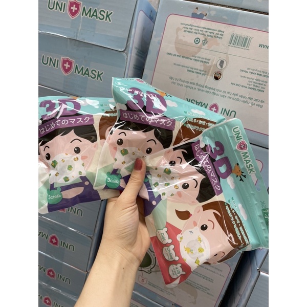 Sỉ 1 thùng khẩu trang UNIMASK Cho bé từ 0-6 tuổi